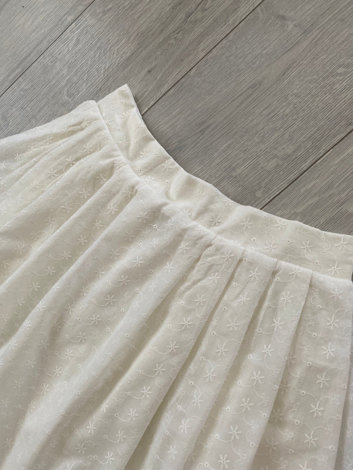 English embroidery skirt